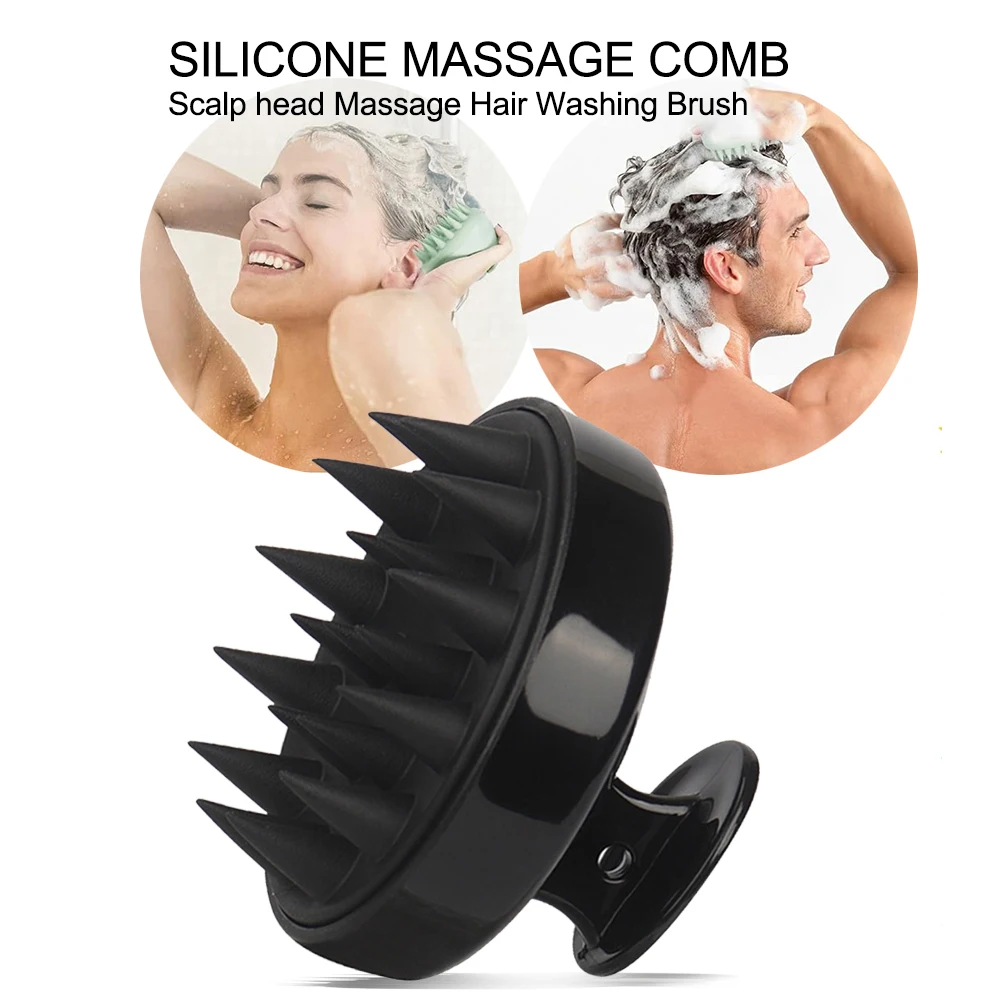 Hair Care Products - Силиконовая расческа для массажа головы, щетка